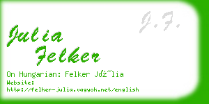 julia felker business card